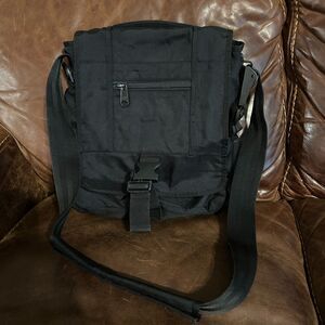 Gap Nylon Crossbody Messenger Laptop 15" Bag Black Vintage  Y2K 2003